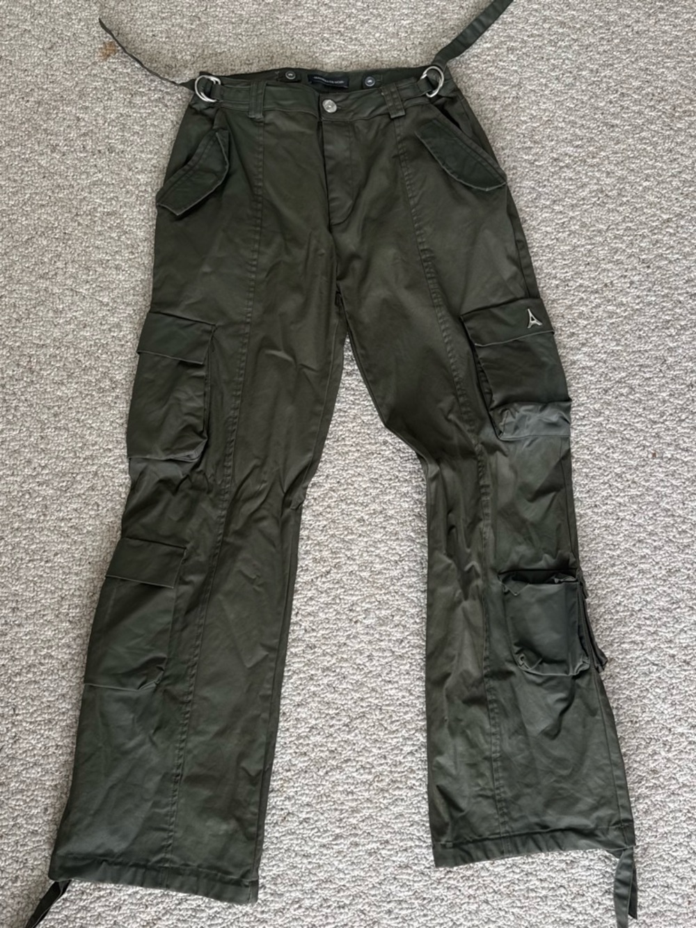 Manière De Voir Olive Green Cargo Trousers